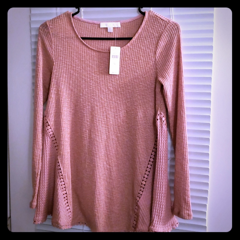 Shirt long sleave Anthropologie rose pink